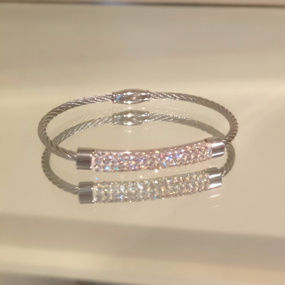 Crystal Silvertone bracelet